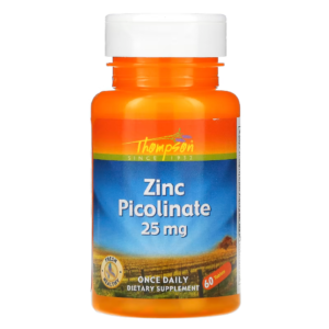 Thompson, Picolinate de zinc, 25 mg, 60 comprimés