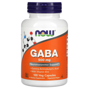 GABA et vitamine B6, 500 mg, 100 capsules végétales
