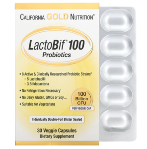 Probiotiques LactoBif 100 milliards d’UFC, 30 capsules végétales