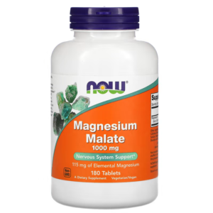 NOW Foods, magnésium malate, 1000 mg, 180 comprimés