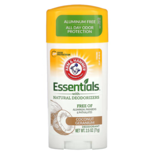 Arm & Hammer – Essentials Déodorant stick au Noix de coco et géranium – 71g
