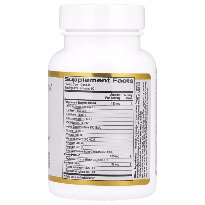 Enzymes digestives, Large spectre, 90 capsules végétariennes 2