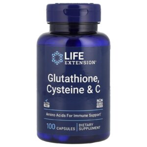 Glutathion, Cystéine & vitamine C, 100 capsules
