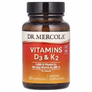Vitamines D3 et K2, 30 capsules