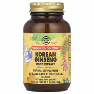 Extrait de racine de ginseng coréen, 60 capsules végétales