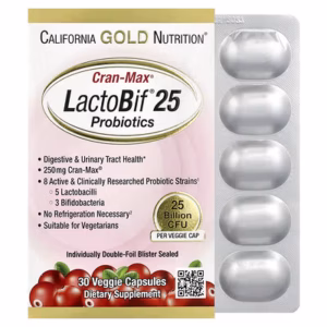 ion, Probiotiques LactoBif de CranMax 25 milliards d'UFC, 30 capsules végétales