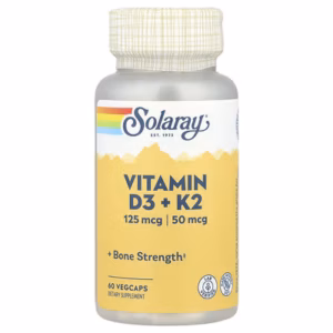 Vitamines D3 et K2, Sans soja, 60 VegCaps