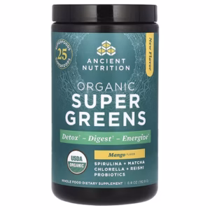 Ancient Nutrition, Super légumes verts biologiques, Mangue, 192,8 g
