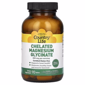 Country Life, Glycinate de magnésium chélaté, 90 comprimés (133 mg par comprimé)