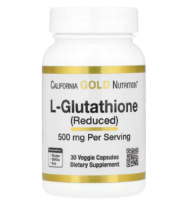 California Gold Nutrition, L-glutathion (réduit), 500 mg, 30 capsules végétales