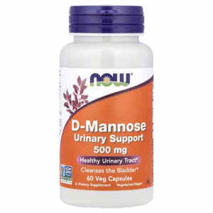 NOW Foods, D-mannose, 500 mg, 60 capsules végétariennes