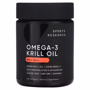Sports Research, Huile de krill antarctique avec de l'astaxanthine, 500 mg, 120 capsules à enveloppe molle
