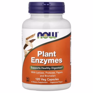 NOW Foods, Enzymes végétales, 120 capsules végétariennes