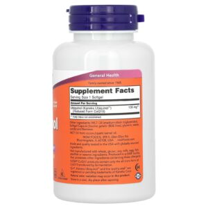 NOW Ubiquinol 100 mg – 120 Softgels – Complément alimentaire pour l’énergie et la santé cardiovasculaire