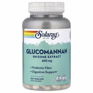 Solaray, Glucomannane, Extrait de rhizome, 600 mg, 100 capsules végétariennes