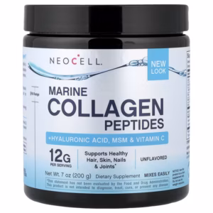 NeoCell, Peptides de collagène marin à l'acide hyaluronique, au MSM et à la vitamine C, Non aromatisés, 200 g