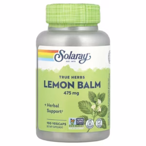 Solaray, Plantes véritables, Mélisse, 475 mg, 100 capsules végétales